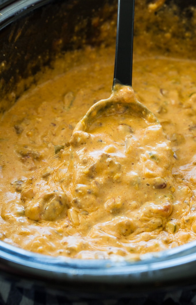 Crock Pot Beef Queso is perfect for game day