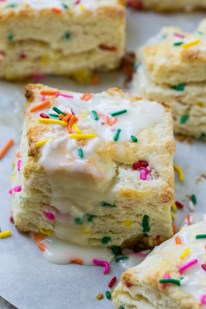 Birthday Biscuits with lots of flaky layers