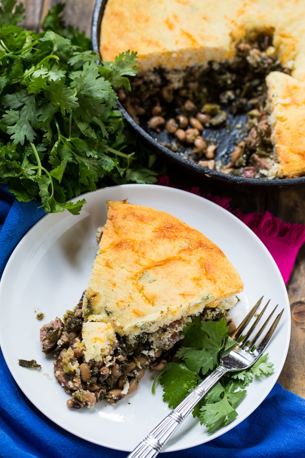 Festive Good Luck Cornbread Skillet