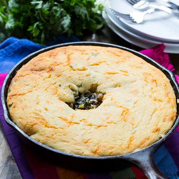 Festive Good Luck Cornbread Skillet