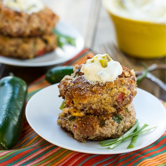 Jalapeno Black-Eyed Pea Cakes #southern #newyears