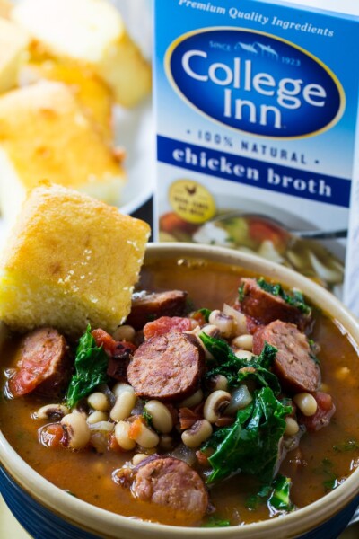 Black-Eyed Pea Stew with Sausage and Kale - Spicy Southern Kitchen