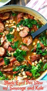 Black-Eyed Pea Stew with Sausage and Kale - Spicy Southern Kitchen