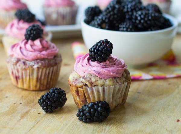 Blackberry Cupcakes with Blackberry Buttercream