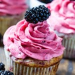 Blackberry Cupcakes with Blackberry Buttercream