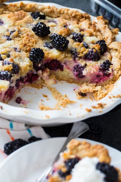 Blackberry Cream Pie - Spicy Southern Kitchen