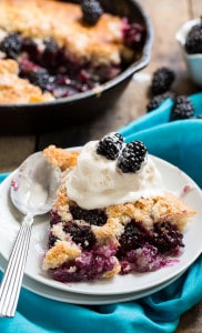 Easy Skillet Blackberry Cobbler - Spicy Southern Kitchen