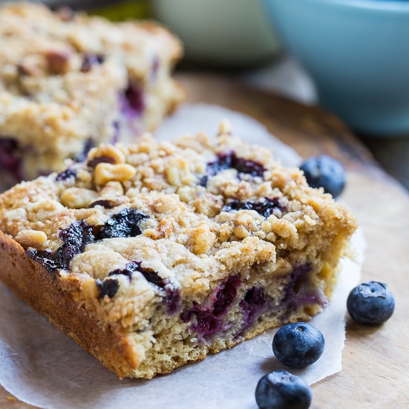 Lightened-Up Blueberry Coffee Cake - Spicy Southern Kitchen