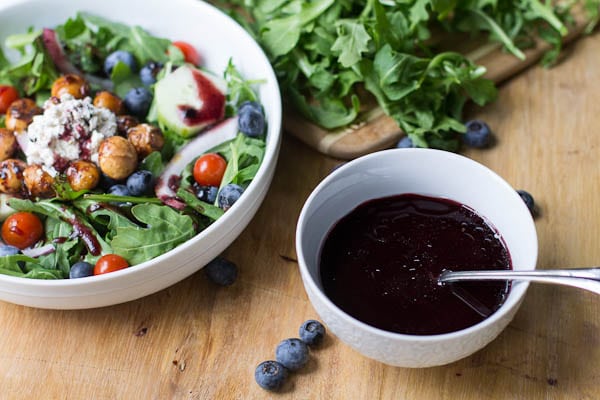 Arugula Salad with Blueberry Vinaigrette and Honey Spiced Macadamia ...