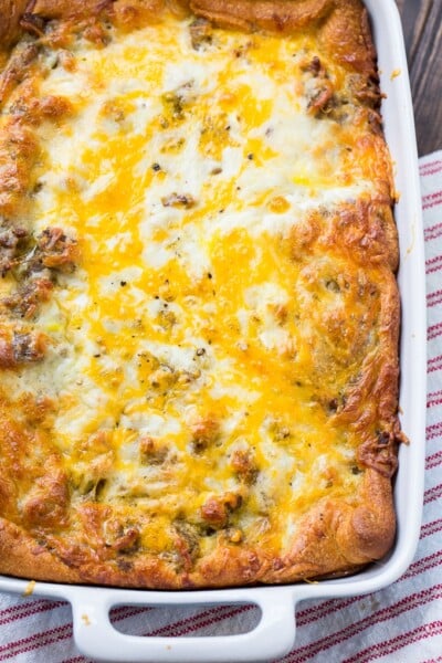 Sausage And Crescent Roll Casserole - Spicy Southern Kitchen