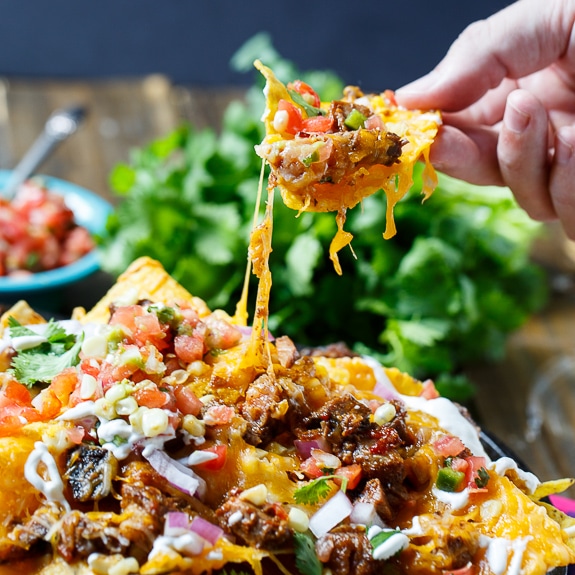 BBQ Brisket Nachos- perfect for game day.