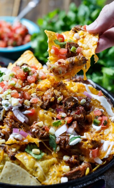 BBQ Brisket Nachos - Spicy Southern Kitchen