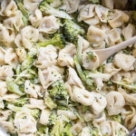 Broccoli Alfredo Tortellini- ready in less than 30 minutes!