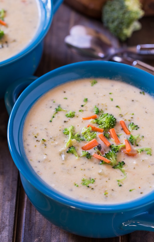 Broccoli Cheddar Soup - so creamy and rich!