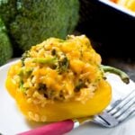 Broccoli and Cheese Stuffed Peppers