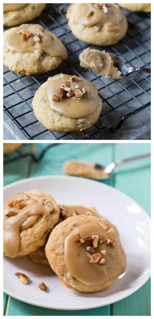 Caramel Frosted Brown Sugar Cookies