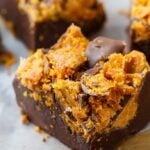 Butterfinger Fudge- a great way to use up candy!