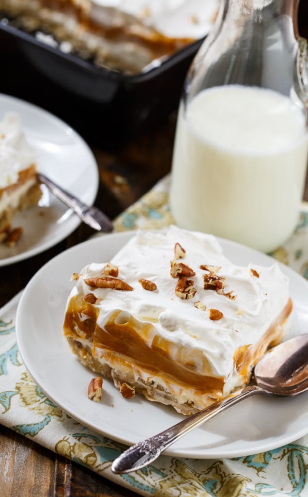 Butterscotch Lush- 4 creamy layers with a crust made from Pecan Sandies cookies.