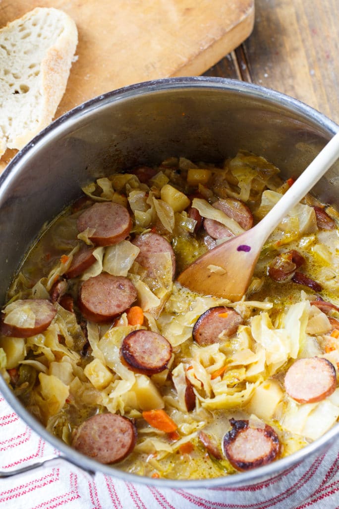 Cabbage Soup with Smoked Sausage - Spicy Southern Kitchen