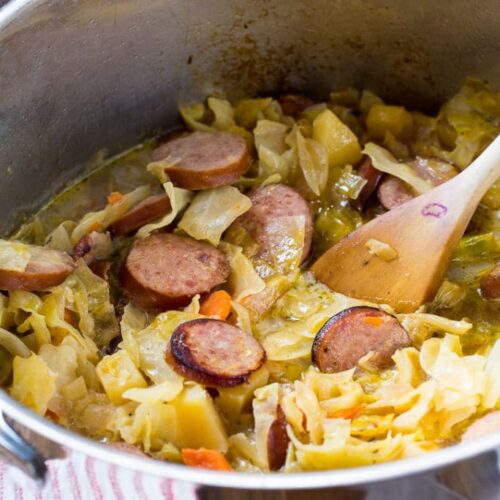 Cabbage and Kielbasa Skillet - Spicy Southern Kitchen
