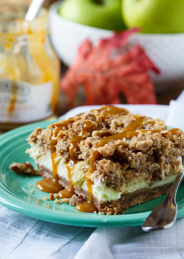 Caramel-Apple Cheesecake Bars - Spicy Southern Kitchen