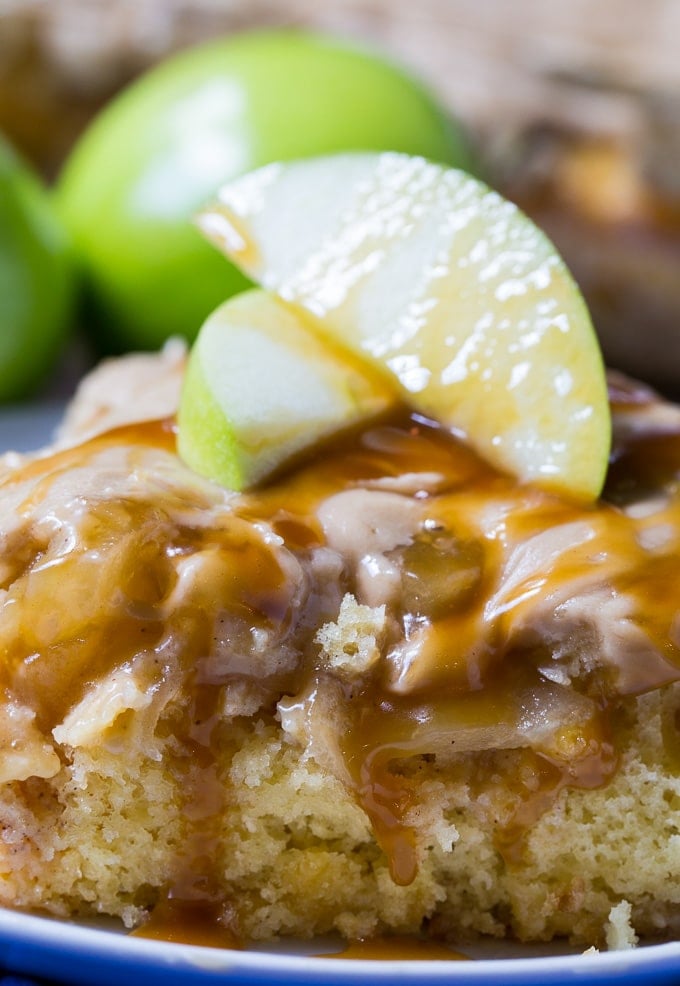 Caramel Apple Poke Cake