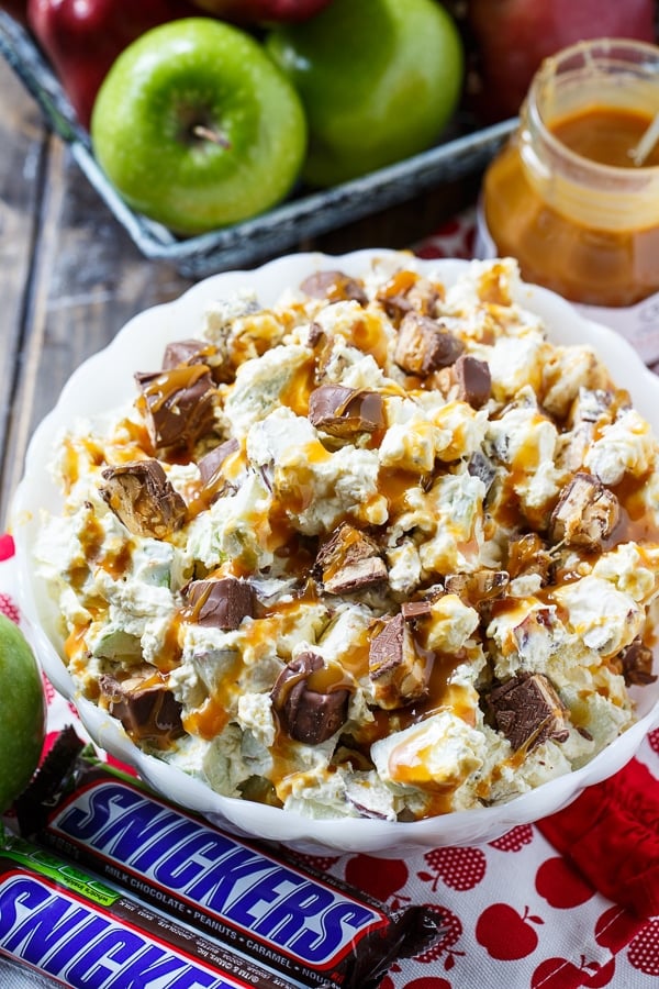 Snickers Caramel Apple Salad - Spicy Southern Kitchen