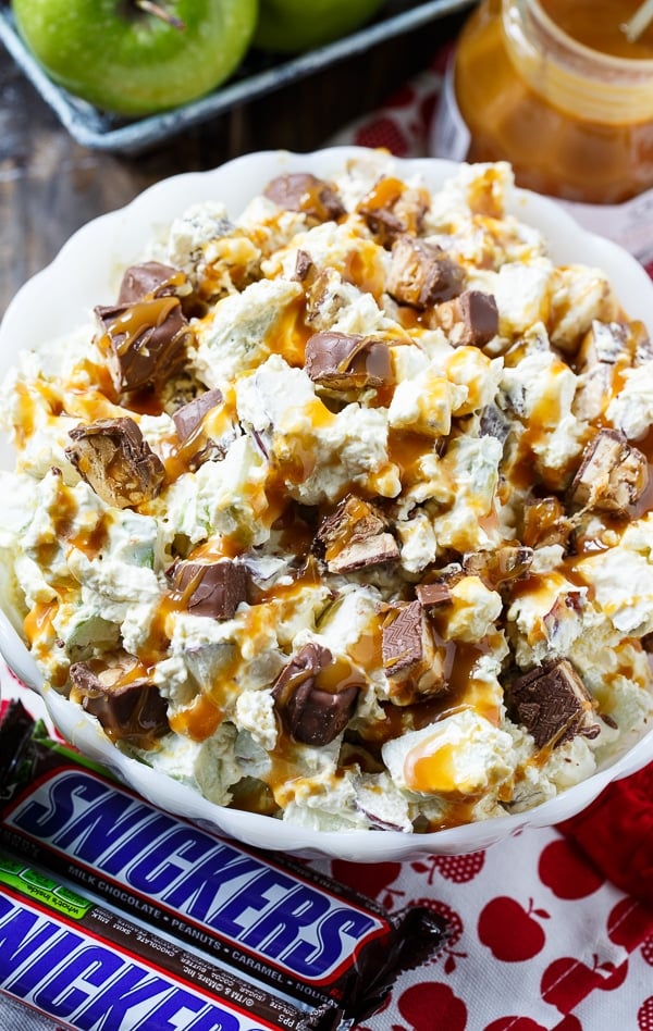 Caramel Apple Snickers Salad