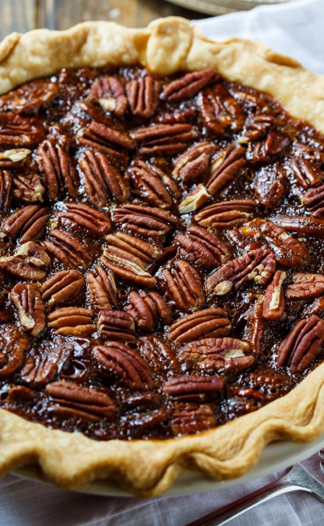 Paula Deen's Caramel Pecan Pie. Perfect for Thanksgiving or any other special occasion. Has a deep caramel flavor.