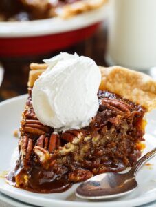 Paula Deen's Caramel Pecan Pie. Has a deep caramel flavor.