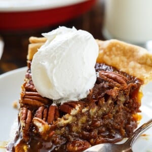 Paula Deen's Caramel Pecan Pie. Has a deep caramel flavor.