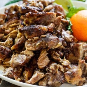 Pork Carnitas- slow cooked in lard and bacon fat and then broiled until crispy.
