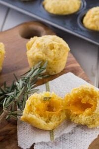 Cheese Stuffed Mini Corn Muffins