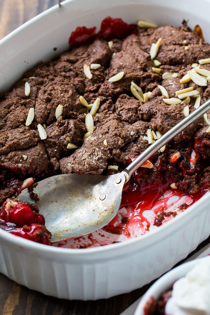 Kash's Black Cherry Chocolate Dutch Oven Cobbler