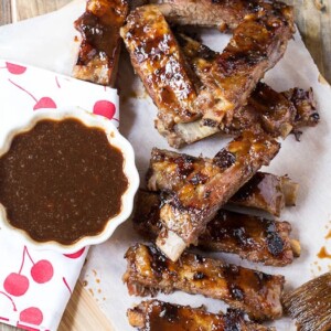 Grilled Spareribs with Cherry Cola Glaze