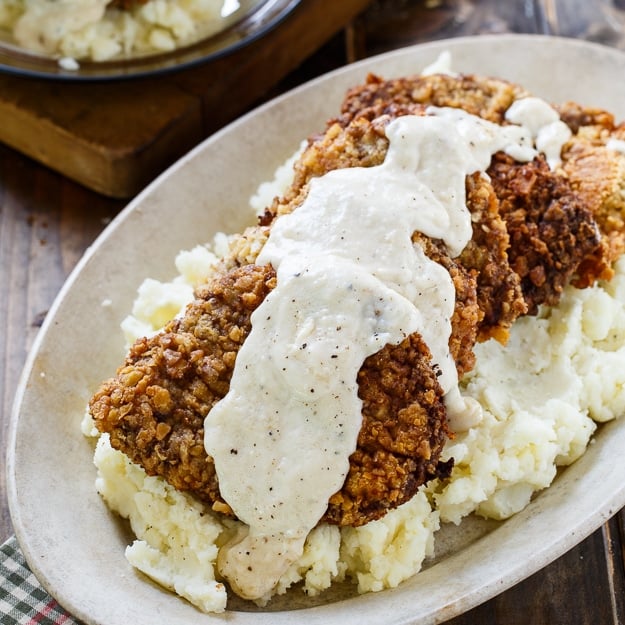 Chicken Fried Steak with White Gravy