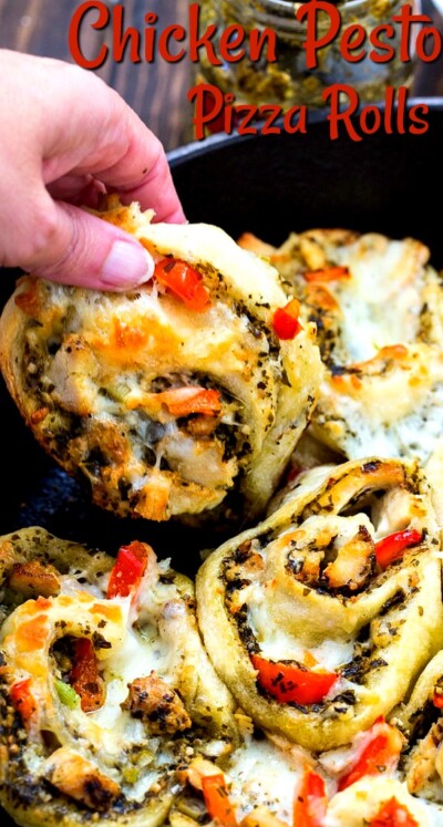 Chicken Pesto Pizza Rolls - Spicy Southern Kitchen