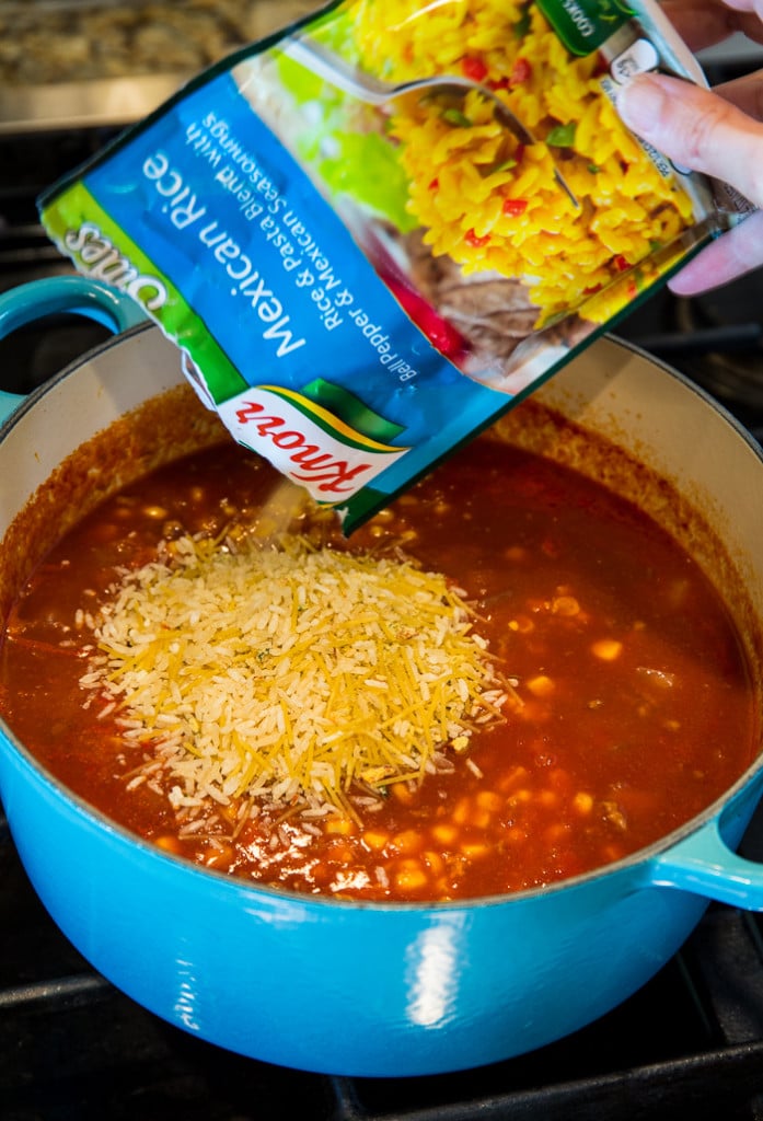 Chipotle Chili and Rice- ready in under 30 minutes.