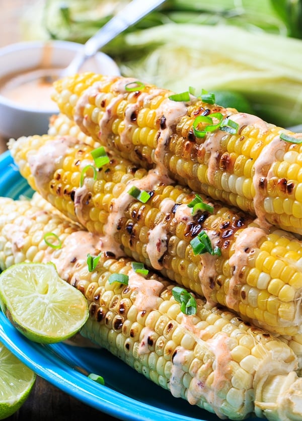 Grilled Corn with Chipotle Cream