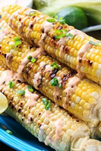 Grilled Corn with Chipotle Cream