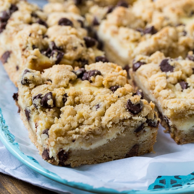 Chocolate Chip Cheesecake Bars Spicy Southern Kitchen