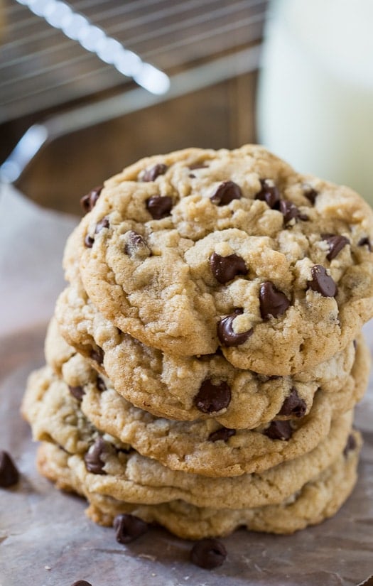 Chewy Chocolate Chip Cookies. They bake up big and soft and are fantastically delicious!