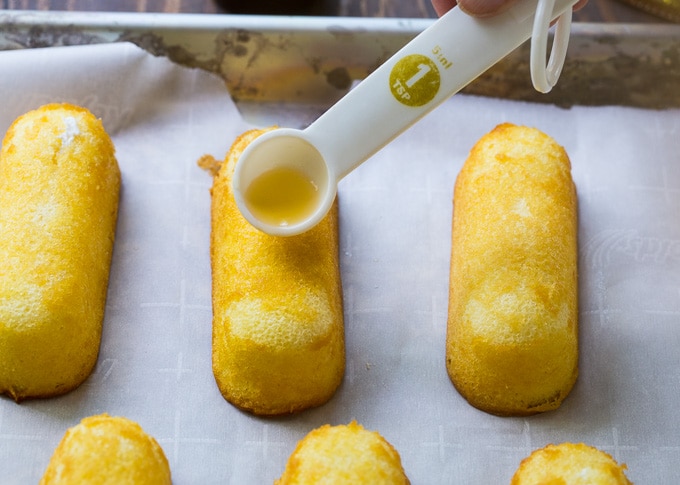 Twinkies soaked with bourbon