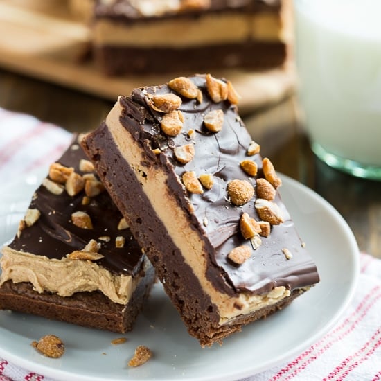 Triple Layer Chocolate Peanut Butter Bars - Spicy Southern Kitchen