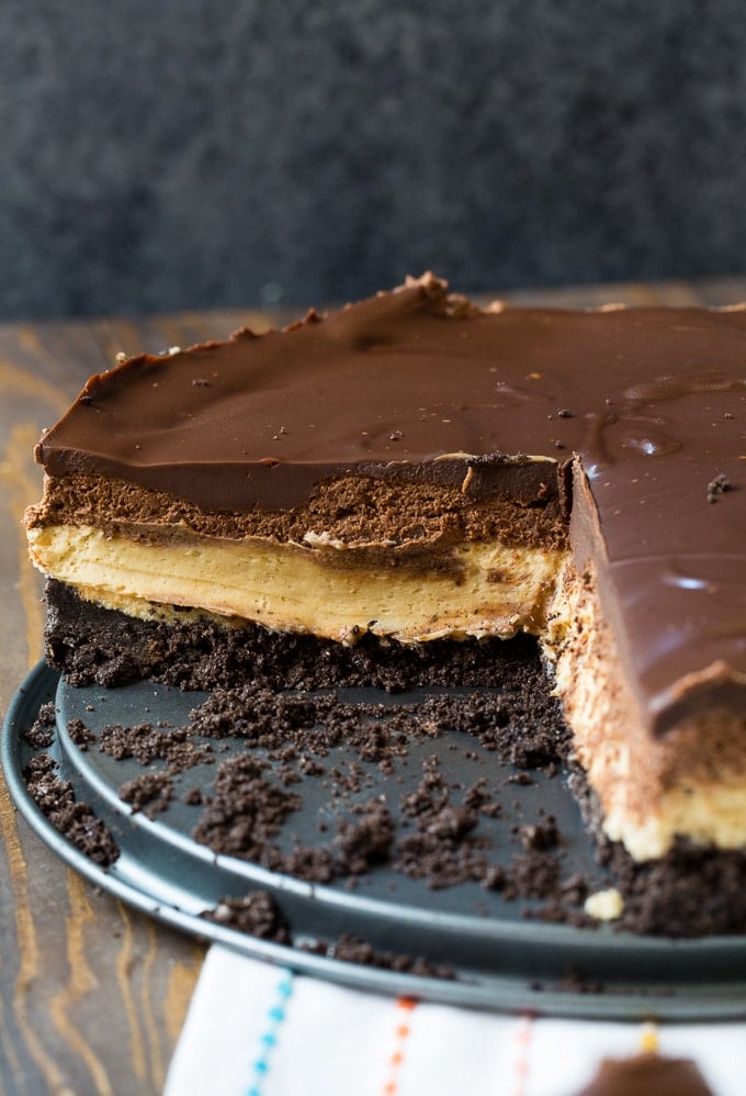 Chocolate and Peanut Butter Mousse Cheesecake recipe