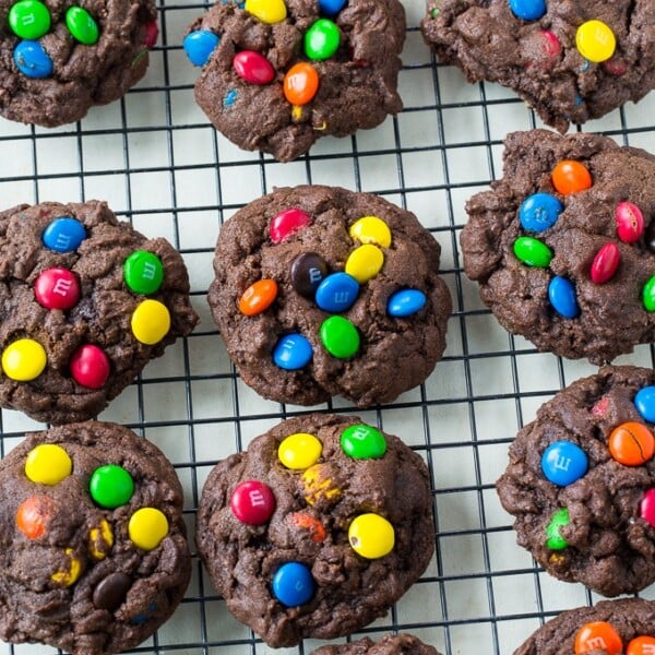 Double Chocolate M&M Cookies