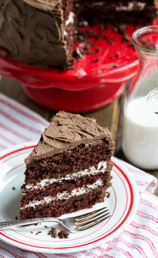 Chocolate Cake With Cream Filling Spicy Southern Kitchen