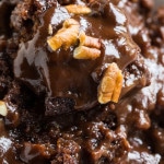 Chocolate Cobbler - a gooey fudge sauce forms on the bottom that is great for spooning over the cobbler. Like a chocolate molten cake only quicker and easier. You most likely already have the ingredients.