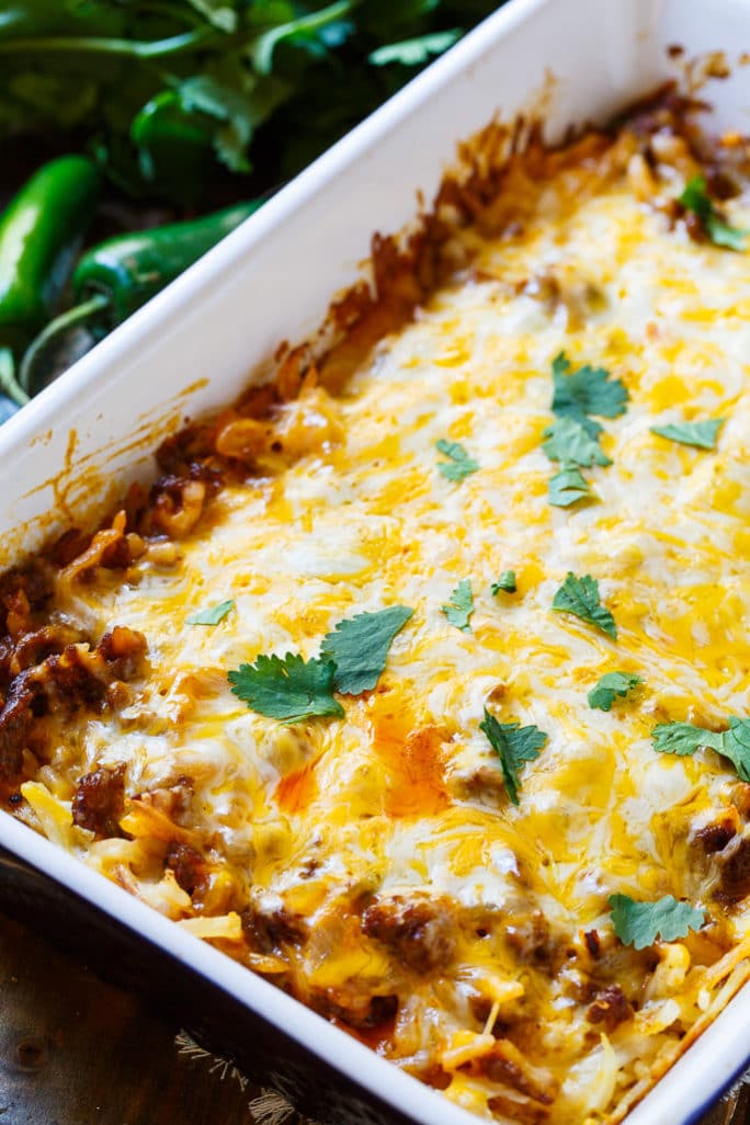 Chorizo Hash Brown Casserole