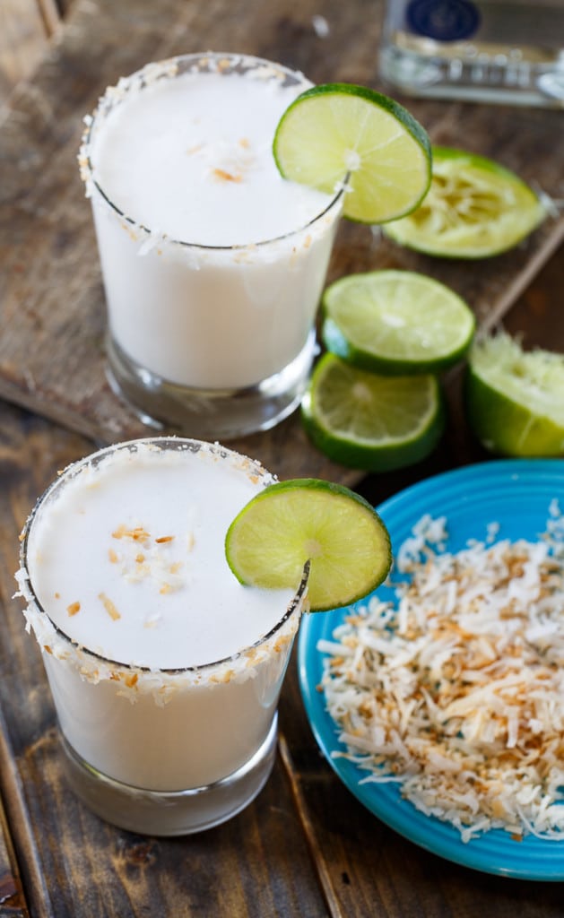 Margaritas de coco: espesas, cremosas y muy fáciles de hacer.